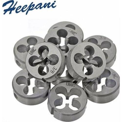 3pcs American system hss round dies 1/4-28UNF 3/8-16 3/8-24 9/16-18UNC UNF LH circular screwing die coarse & fine thread tool