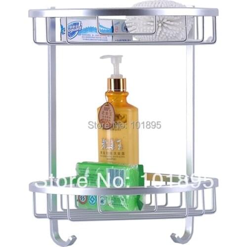 L15607 - Luxury Aluminum Bathroom Shelves Corner Wall Mounted Bathroom Holder