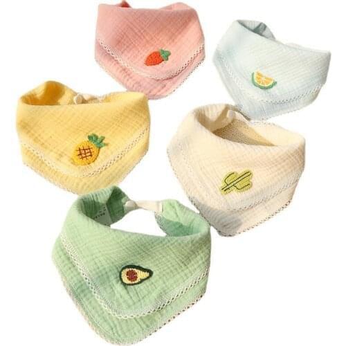 Summer newborn baby gauze saliva towel mother baby products triangle towel bib young children bib to eat