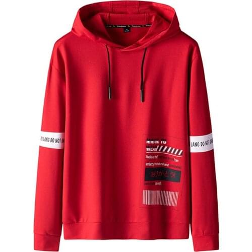 EL BARCO Autumn Cotton Print Men Hoodies Sweatshirt Hip Hop Streetwear Black Red Male Top Coat Soft Harajuku Yellow White Jacket