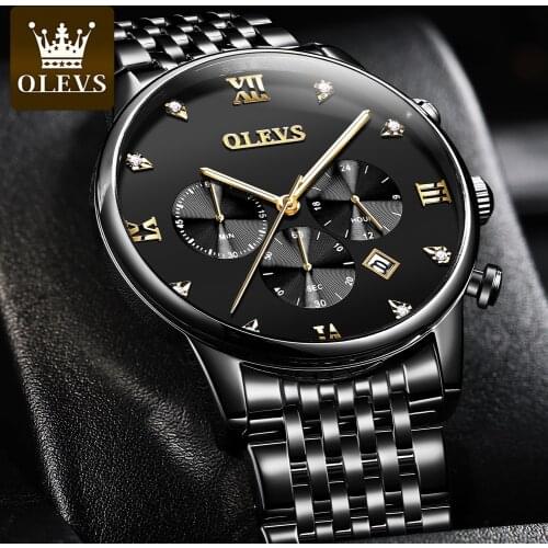 2021 OLEVS Sports Watch Mens Luxury Brand Stainless Steel Waterproof Mens Watch Chronograph Original Luxury Watch Montre Homme