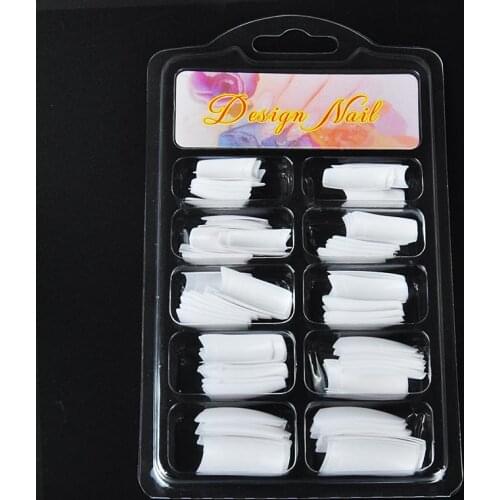 100 Pcs/Lot Hot Sale White French False Nail Tips Fake Acrylic French Nail Art Tips Salon False Nail Tips Makeup Tools