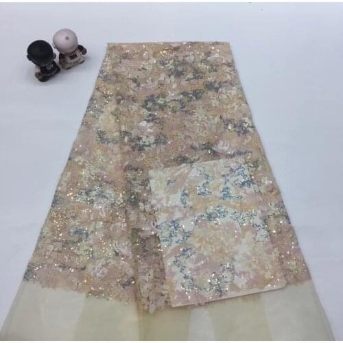 Nigeria Sequin Lace Fabric African Lace Fabric 2021 High Quality Lace French Mesh Lace Fabric XX37111
