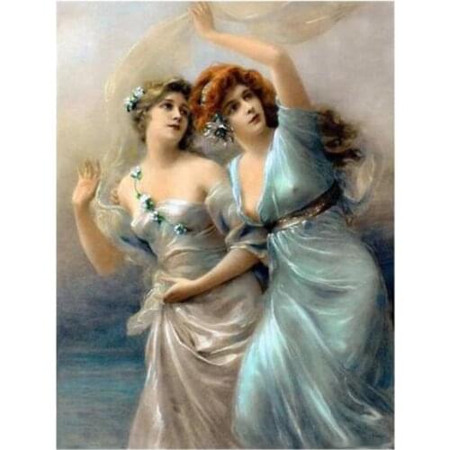 New Diamond Embroidery Woman Cross Stitch Sale 5D Portrait Diamond Painting angel Rhinestones Handicraft Home Decor WG2042