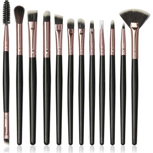 New 2/4/5/12Pcs Eye Makeup Brush Set Eyebrow Eyeliner Eyeshadow Powder Brush Kit Eyebrow Brushes Cosmetic MakeupTool