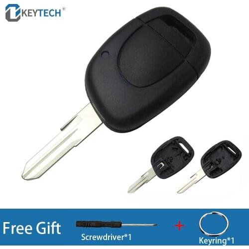 OkeyTech 1 Button For Renault Twingo Clio Kangoo Master Key Shell Replacement Auto Car Key Cover Case Uncut Blank VAC102 Blade