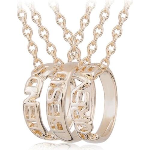 3 Parts/1Set Infinity Circle Pendants Necklace Best Friend Forever Karma Circle Necklace Fashion Jewelry Hot