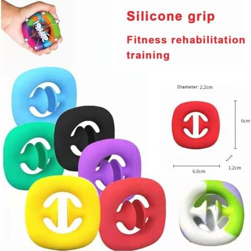 Hand Gripper Ring Hand Expander Relieve Pressure Finger Silicone Grip Training Device Portable Hand Rehabilitation Training Home