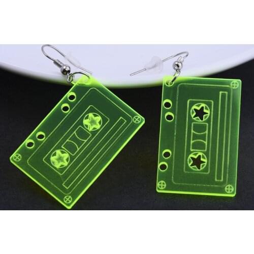 2019 New Fashion Transparent Tape Drop Earrings For Women Girls Acrylic Hip Hop Long Big Dangle Earrings Party Jewery Pendientes