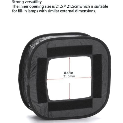 LED Light Panel Softbox Flash Diffuser Soft Box for 540/660 LED Light-21.5x21.5cm/8.46x8.46in Opening,Foldable with Locking Tap