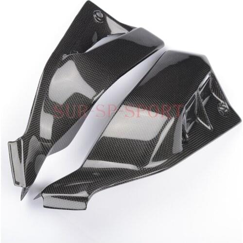 Upper Side Radiator Mid Trim Panels Covers For Ducati Scrambler Cafe Racer 2017 2018 Carbon Fiber