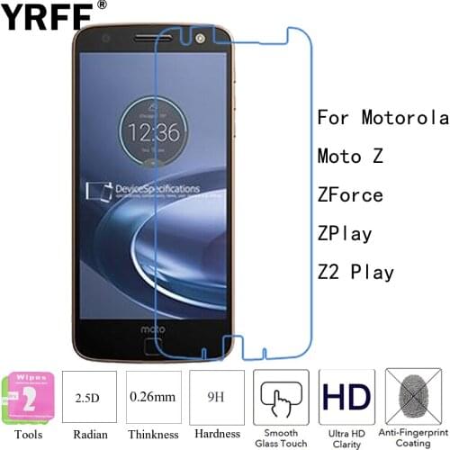 2PCS 2.5D 0.26mm Premium HD Tempered Glass Screen Protector Film Cover For Motorola Moto Z Z Force Z Play Z2 Play Free Tools