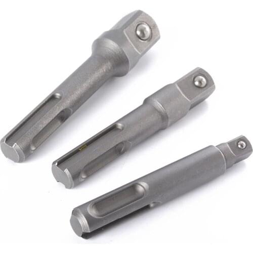 1/4" 3/8" 1/2" SDS Hammer Drill Socket Nut Impact Driver Adaptors Drive Drill Bits 3pc SDS Plus Socket Driver Set power tools