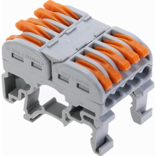 10Pcs PCT-511 Terminals Din Rail Fast Connection Terminal Press Wire Splicing Connector Instead of UK2.5B Terminal Block