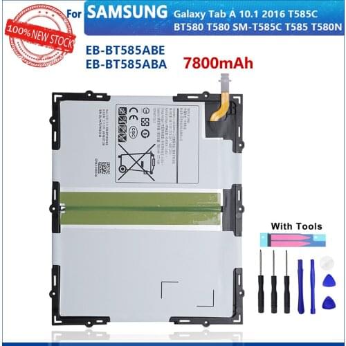 100% Genuine EB-BT585ABE New Tablet Battery For Samsung Galaxy Tablet Tab A 10.1 2016 T580 SM-T585C T585 T580N 7800mAh +Tools