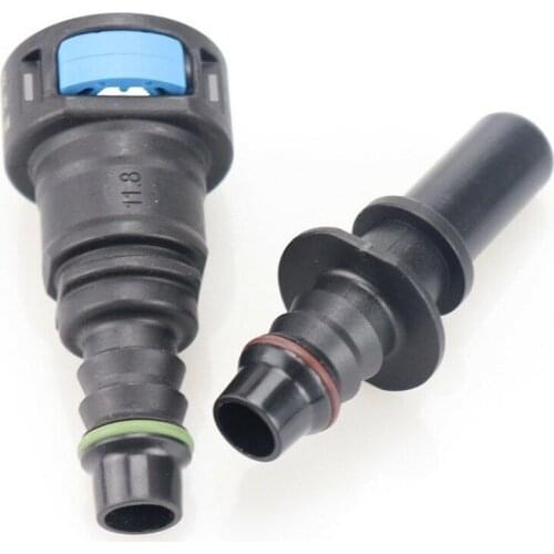 2Pair Fuel Line Quick Release Connect Connector Motorcycle Hose Coupler 11.8mm Straight Fuel Line Quick Connector