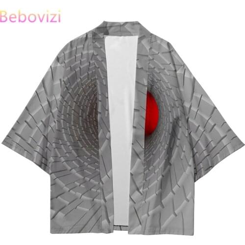 2021 Plus Size XXS-6XL Geometry Loose Japanese Streetwear Cardigan Women Men Harajuku Haori Cosplay Kimono Top Yukata Clothes