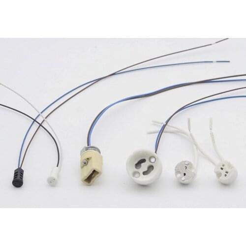 2 Pieces Lamp Base G4 G9 GU10 MR16 GU5.3 Ceramics 2-Pin Inserted Lamp Holder Lighting Fixture Accessories