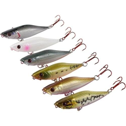 7.2G/75MM Artificial Floating Popper Plastic Fishing Bait 3D Eyes Anti-Corrosion Bionic Bait Freshwater Hard Fishing Lure