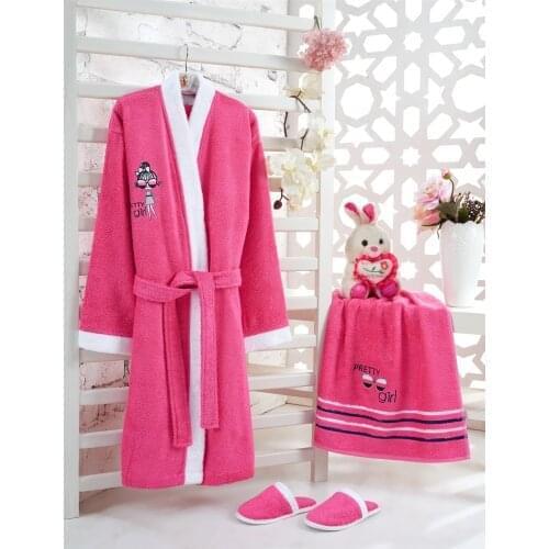 Bamboo 13-14 Years Old Child Bathrobe - Pretty Girl