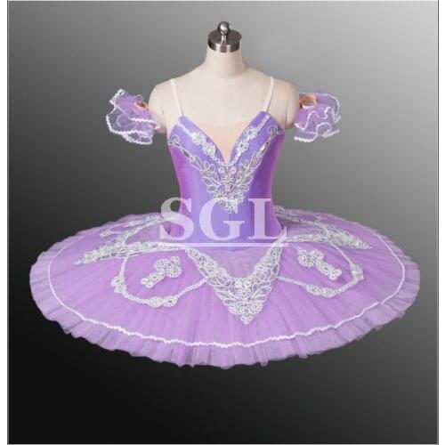 Free Shipping Adult Classical Ballet Tutu Ballet Costume Purple Tutus Dance Wear For Performance And Competition AT1046B