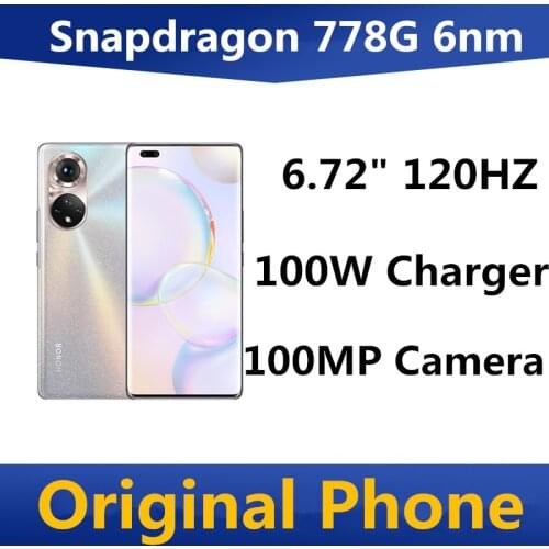 DHL Fast Delivery Honor 50 Pro 5G Mobile Phone 100.0MP 6 Cameras 6.72" 120HZ Screen Snapdragon 778G 100W Charger NFC 8GB 256GB