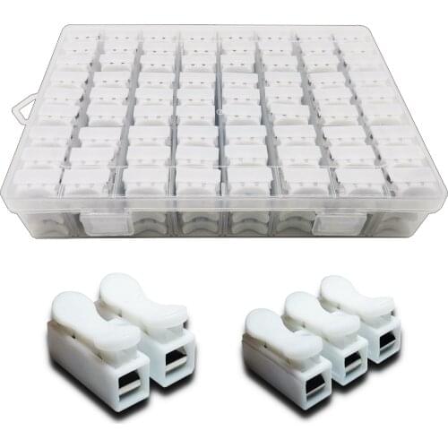 CH2 BOX Quick Splice Lock Wire Connectors 2Pins Electrical Cable Terminals 20x17.5x13.5mm For Easy Safe Splicing Into Wires