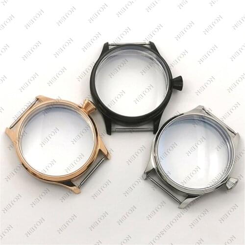 NEITON 2002 44mm Watch case watch movement ETA 6497/6498 Seagull 3600/3601/3621 hangzhou9300/9301 stainless steel