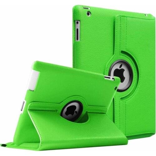 PU Leather Case For Apple iPad 2 3 4 360 Degrees Rotating Cover for iPad 2 3 4 Smart Tablet Stand Holder Cases A1397 A1416 A1430