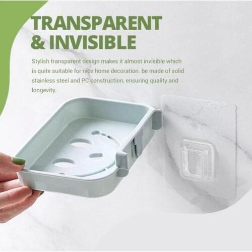 Double Sided Wall Adhesive Hook PasteHolder Cable Storage Fixing Organize Seamles Waterproof Reusable Strong Transparent Suction