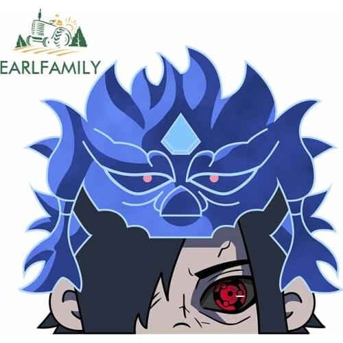 EARLFAMILY 13cm x 11.6cm for Ninja Madara Susanoo Hat Peeker Vinyl Car Stickers Scratch-Proof Waterproof Window Trunk Decal