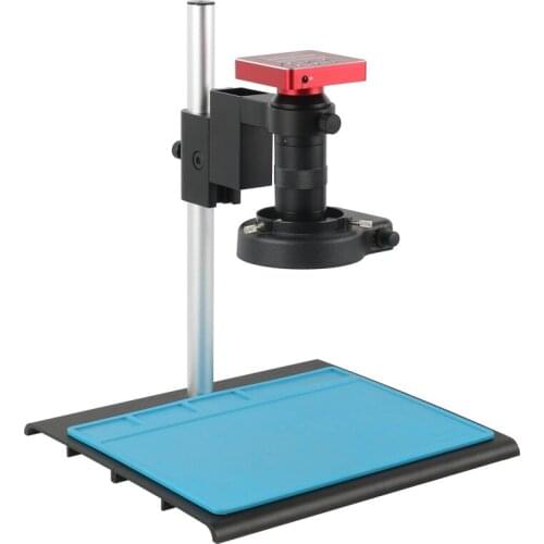 1080P 37MP FHD Electronic Digital Video Microscope Camera Industrial 180X 300X C Mount Lens+ 56 LED Light For Phone PCB Repair