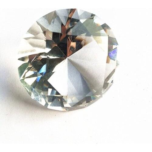 30mm Hot Sale Feng Shui Home Decoration Crafts Clear Crystal Diamond Paperweight happy wedding souvenir novelty households