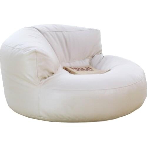 Leather Bean Bag Sofa Set Cover No Filler Single Lazy Sofa Chair Recliner Footrest Stool Floor Seat Corner Ottoman Tatami Pouf
