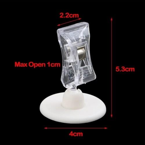 Round Sticky Base POP Adhesive Clip Mimi Small Sign Label Note Card Picture Clip Stand For Supermarket Price Display