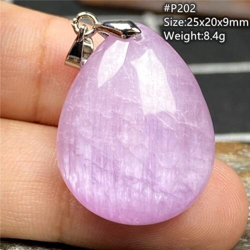Top Natural Purple Kunzite Crystal Pendant Jewelry For Women Man Crystal 25x20x9mm Beads Healing Love Gift Silver Gemstone AAAAA