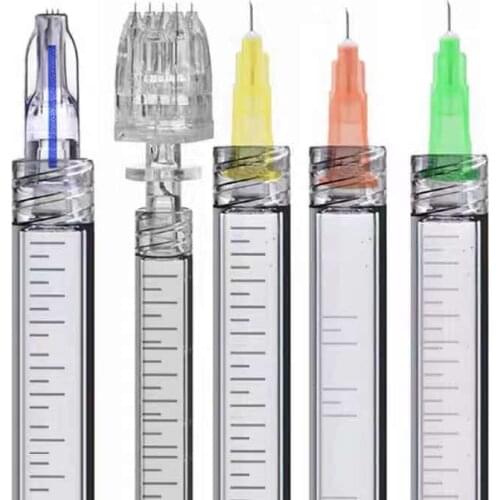 1pc Nanosoft Microneedles Fillmed Hand 3pin Nano Needle with Syringe for Anti Aging Around Eyes and Neck Lines Skin Care Tool