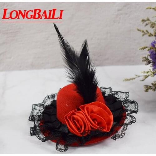 4" Mini Top Hat Small Party Hat Wedding Hair Accessories Para Cabelo Women 24pcs/lot Free Shipping MFF10002