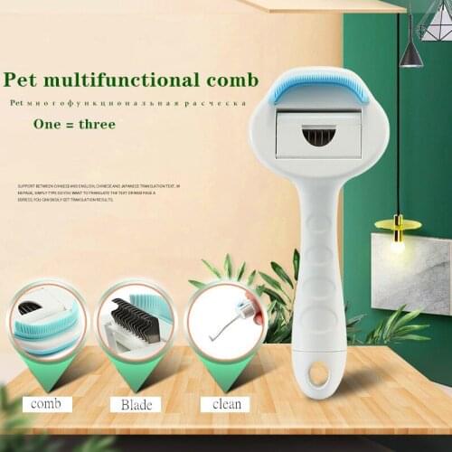 Multifunctional Pet Comb Set Pet Comb Brush Hair Removal Open Knot Flea Comb Cat and Dog Supplies 3 in 1 H00098 Qianyi
