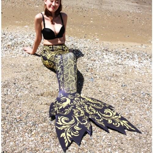 Zeemeerminstaart met monofin,Adult Women Mermaid Tail for Swimming Swimsuit Tail and Fins Swimmable Cosplay Costumes cola sirena