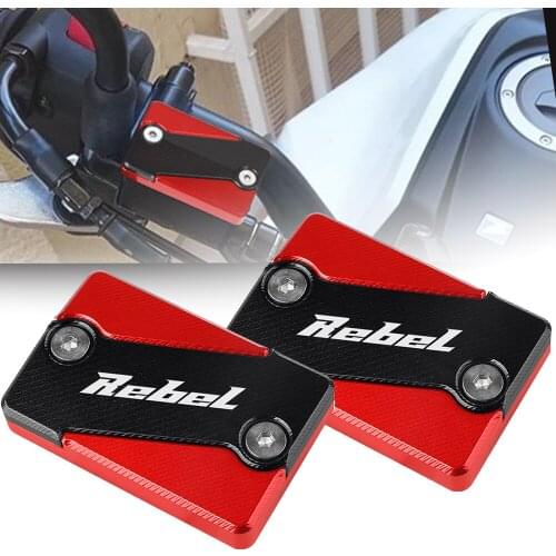 Motorcycle Front Brake Fluid Reservoir Tank Cap Cover Rebel250 Rebel300 Rebel500 logo For Honda Rebel 250 300 500 2017 2018 2019