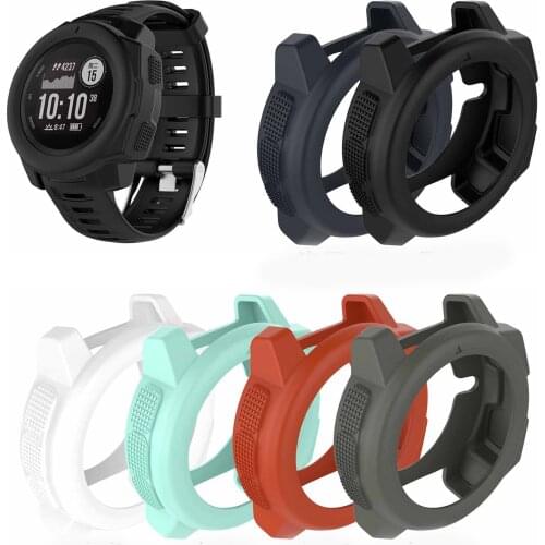TPU Soft Shell Glass Screen Protector Film For Garmin instinct Tide/Tactical/Esports Solar Camo/Surf Sport Watch Bumper Cover