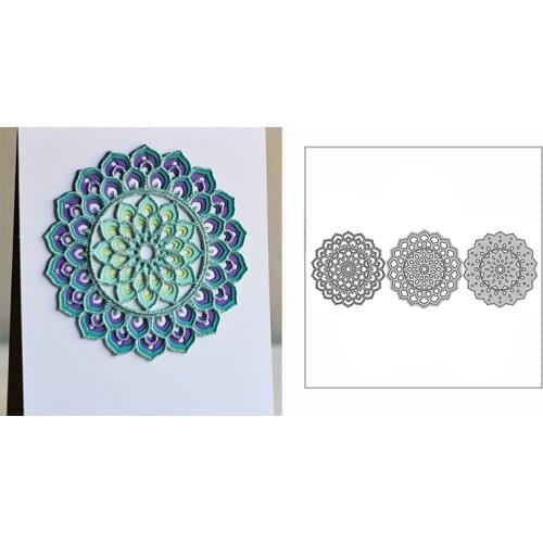 New Layer Lotus Flower Doily Frame 2020 Metal Cutting Dies for DIY Scrapbooking and Card Making Decor Embossing Craft No Stamps