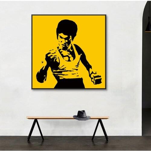 Bruce Lee Posters and Prints Movie Star Wall Art Canvas Paintings Abstract Portrait Wall Picture for Bedroom Decor Wall Painting