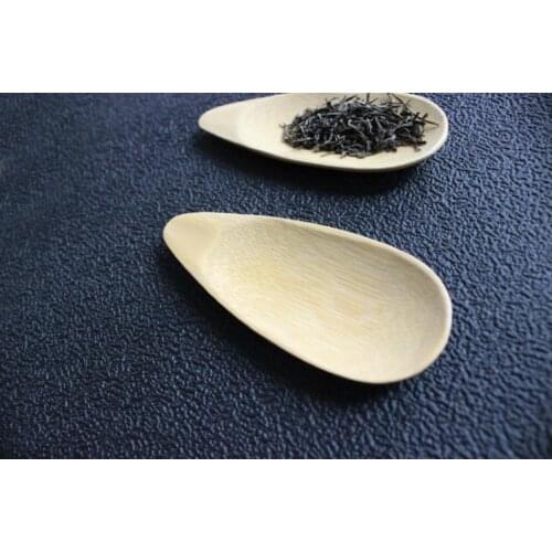 Quevinal Designer Mini Bamboo Pure Natural Wooden Tea Spoon Non Bleaching Flat Scoop Kitchen Essential High Quality