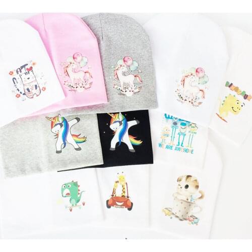 Baby hat cap cotton spring autumn fashion monster dinosaur unicorn toddlers children bonnet kids for boys and girls hat for kids