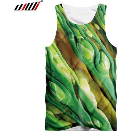 UJWI Men 3d Pea Plant Bud Flower Seed Tanktop Hip Hop O Neck Sleeveless Bodybuilding Undershirt Vest Large Size 5XL Tank Tops