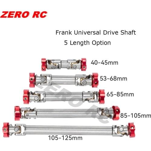 2Pcs HD Stainless Steel Frank Universal Drive Shaft 110MM- 165MM For RC Rock Crawler D90 SCX10 Wraith Axial Jeep Wrangler