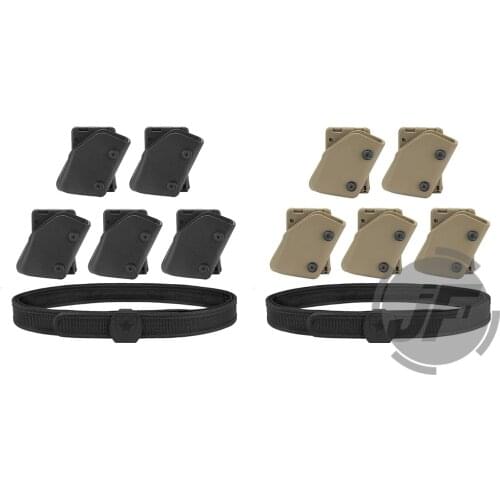 IPSC USPSA IDPA Competition High Speed Shooting Inner & Outer Belt w/ 5x Fast Draw Pistol Magazine Pouch Mag Carrier Holster