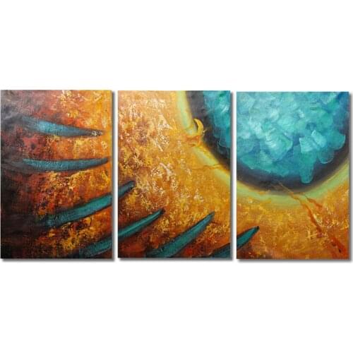 100% Hand Painted Oil Painting Modern Abstract Peacock Feather Canvas Art Decor Decorative Wall Pictures